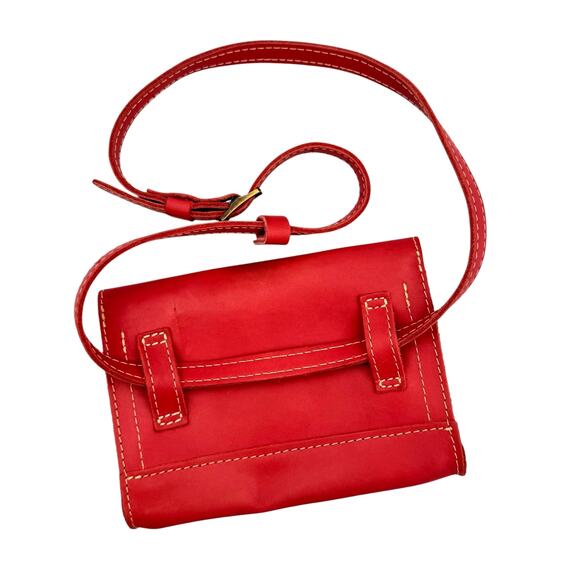 Portland Leather Basic Waist Belt Bag Adjustable Buckle Magnetic Coral Pink - Picture 5 of 12